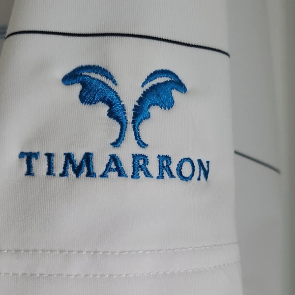 FootJoy Classic White and Blue Polo Shirt - Picture 4 of 4